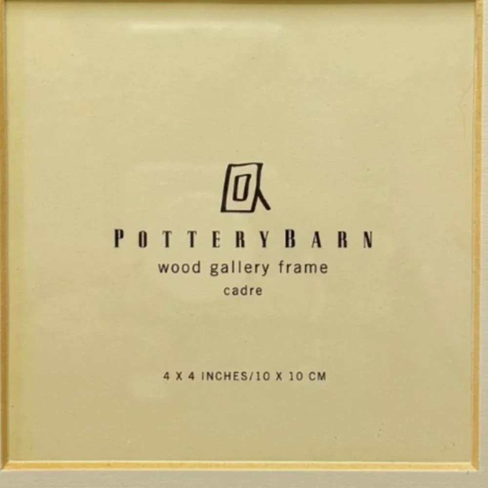Pottery Barn Wood Gallery Picture Frame Cadre 4x4